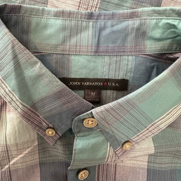 BNWT John Varvatos Multicolor Plaid Button-Down Shirt size Medium - Picture 4 of 6